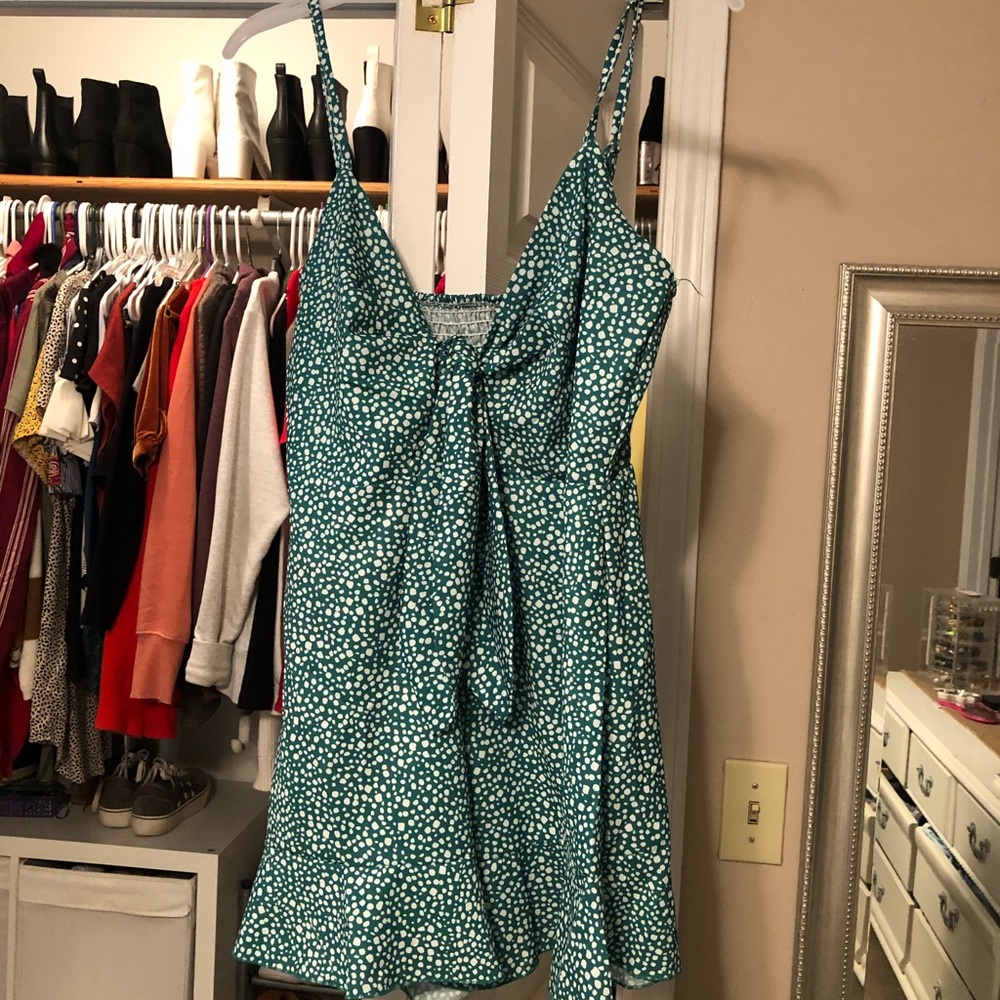 Front tie romper